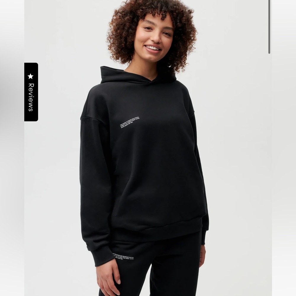 SET of Pangaia Organic Cotton Sweats in Heavyweight Cotton black large h…